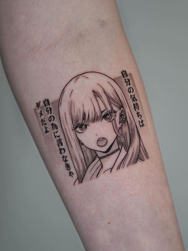 anime patchwork tattoos