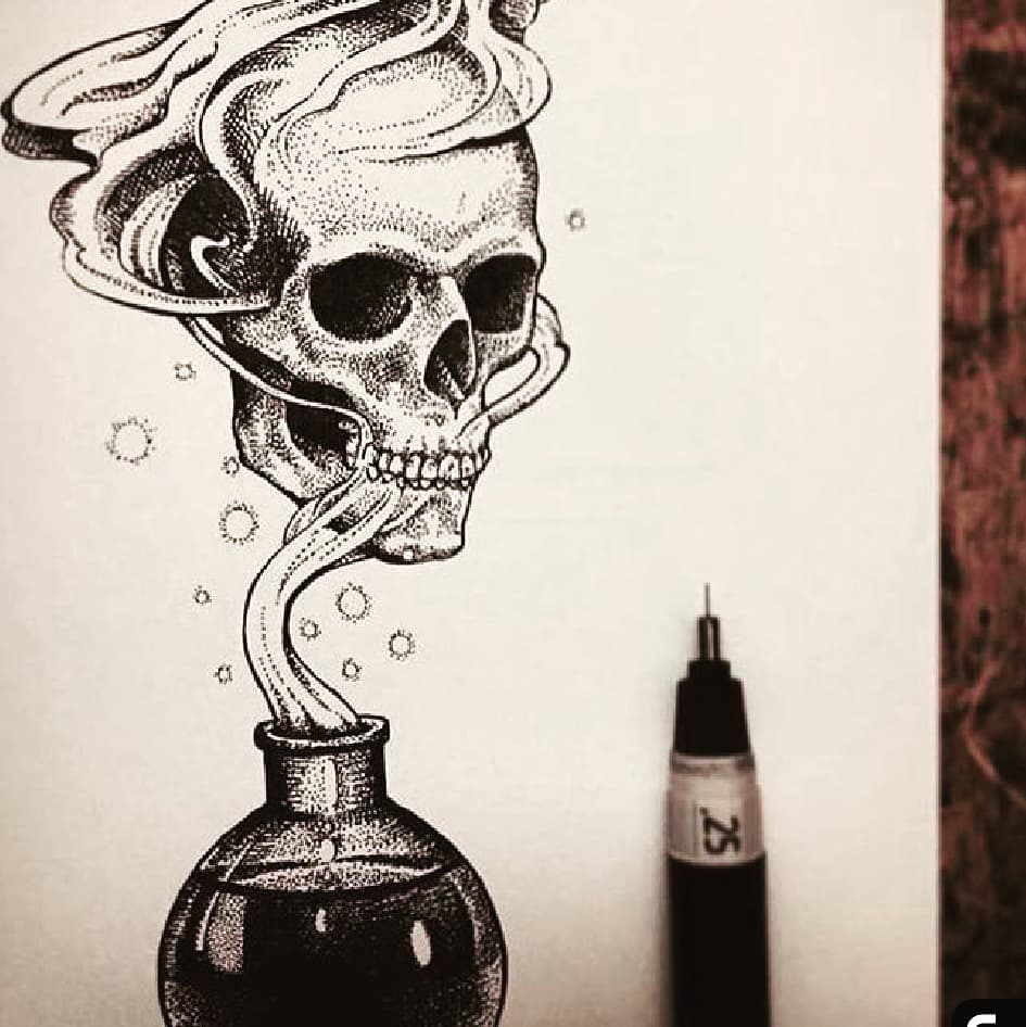 How to Draw Skulls- awesome skull drawings - Page 11 of 24 - tracesofmybody .com