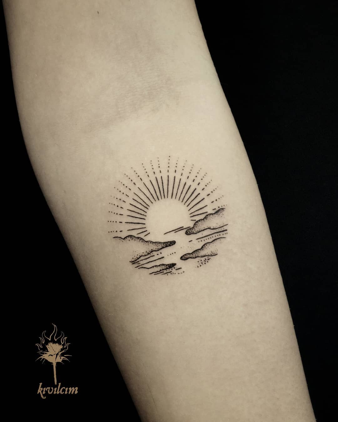 Little Tattoos  Fine line sun and moon temporary tattoo get it