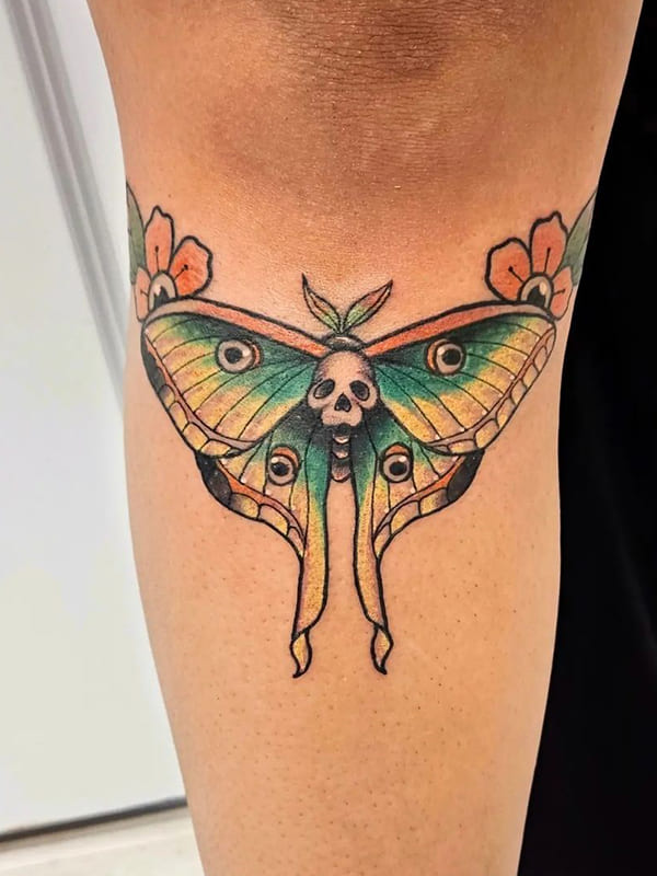 luna moth tattoo