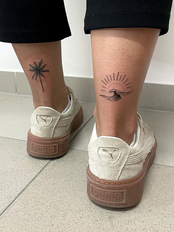 palm tree tattoo