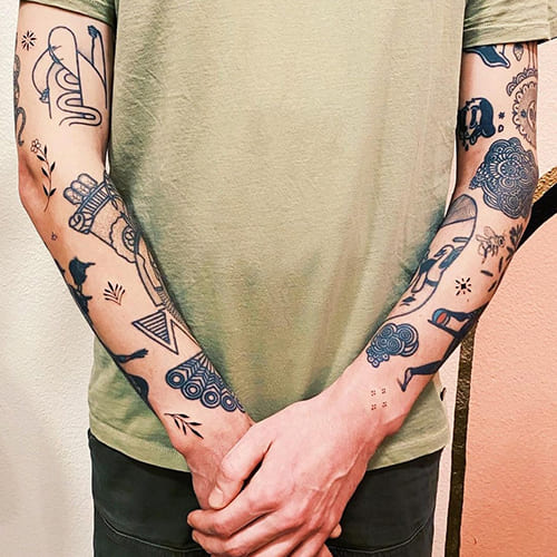 Best Patchwork Tattoos Ideas 2023 → Tracesofmybody.com → Best Tattoo Ideas