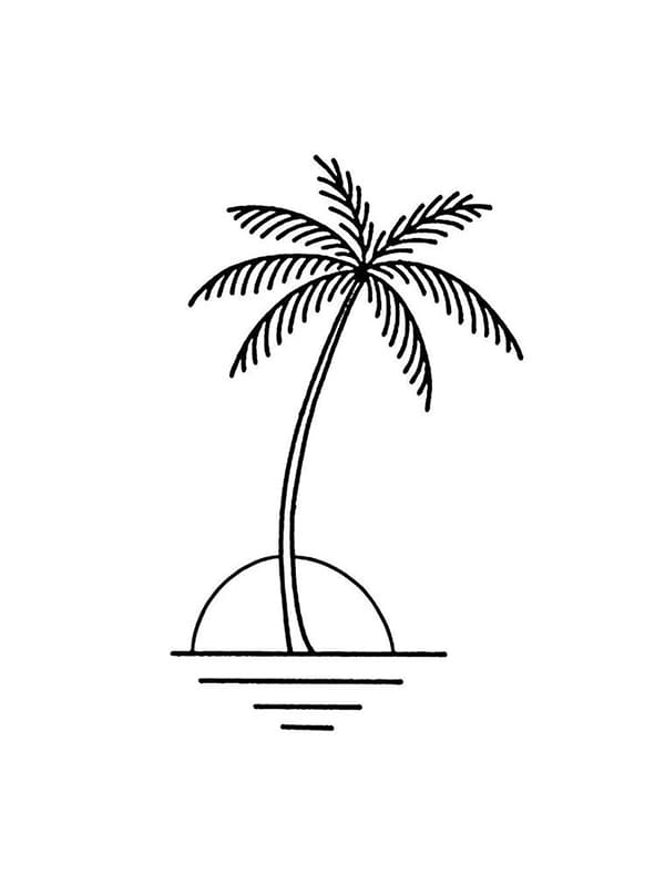 simple palm tree tattoo