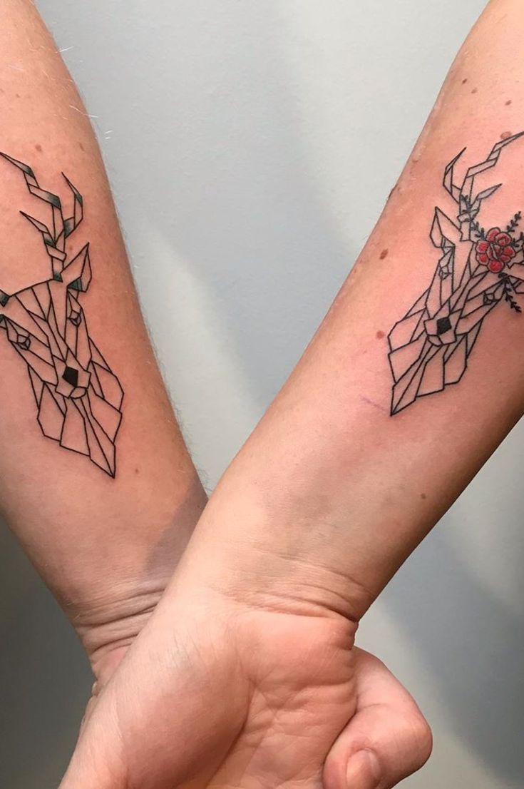 46 Cute Deer Couple Tattoos Ideas